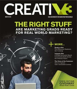 CreatiV3 Winter 2016 Cover - Ideas & Insights For Marketing Professionals