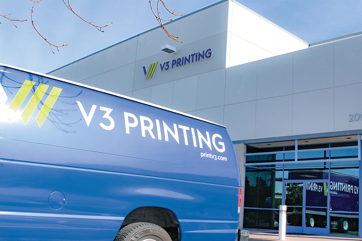 V3 Printing Headquarters & Delivery Trucks